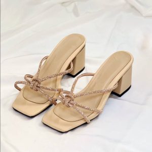 دمپایی مجلسی پاشنه 5 سانت مدلcrab